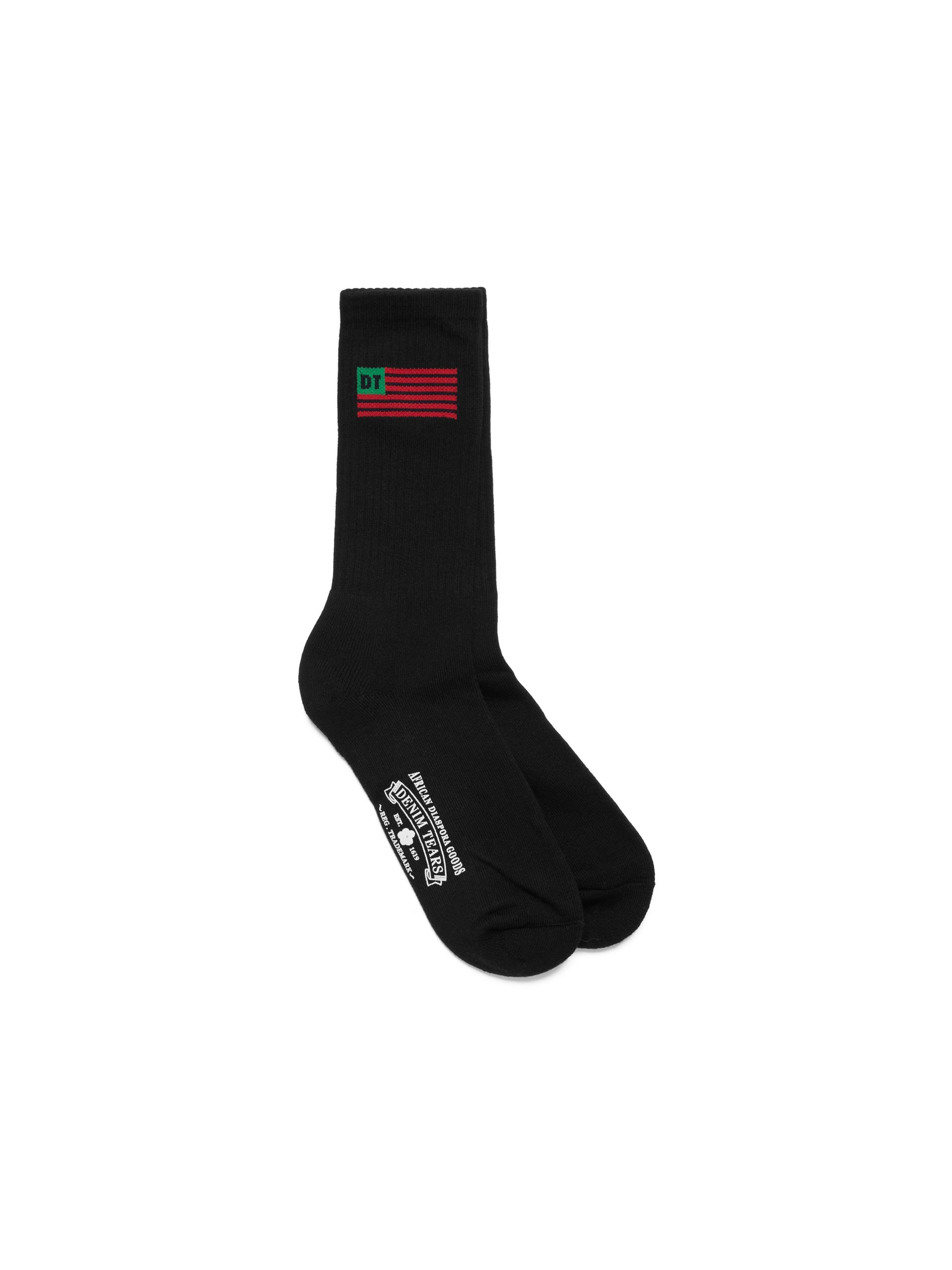 1619FLAGSOCKS_BLACK_SINGLE
